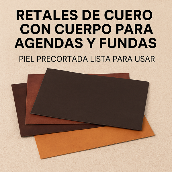 Retales de cuero para agendas y fundas – Piel con cuerpo lista para usar