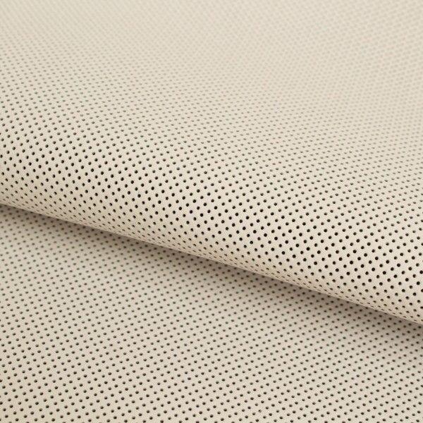 White-Perforated polyurethane split leather