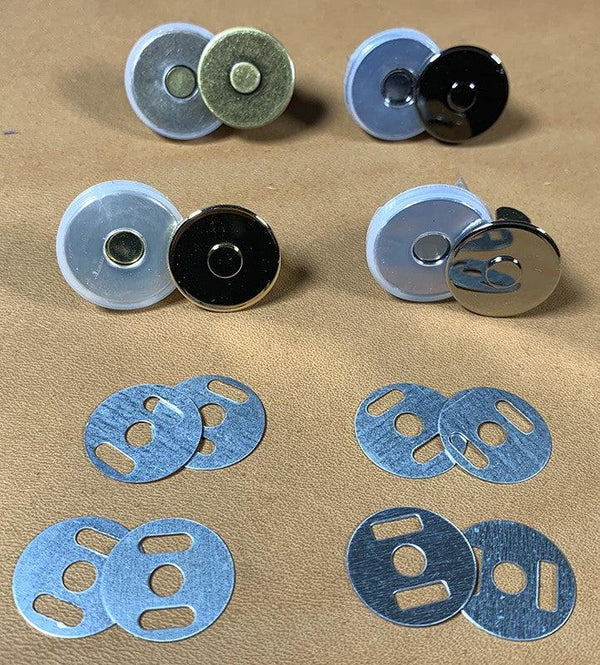 imanes semi planos 18mm - Piel para artesanos