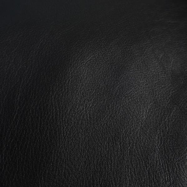 Piel de Cabra Negra con Flor | Cuero Flexible para Marroquinería