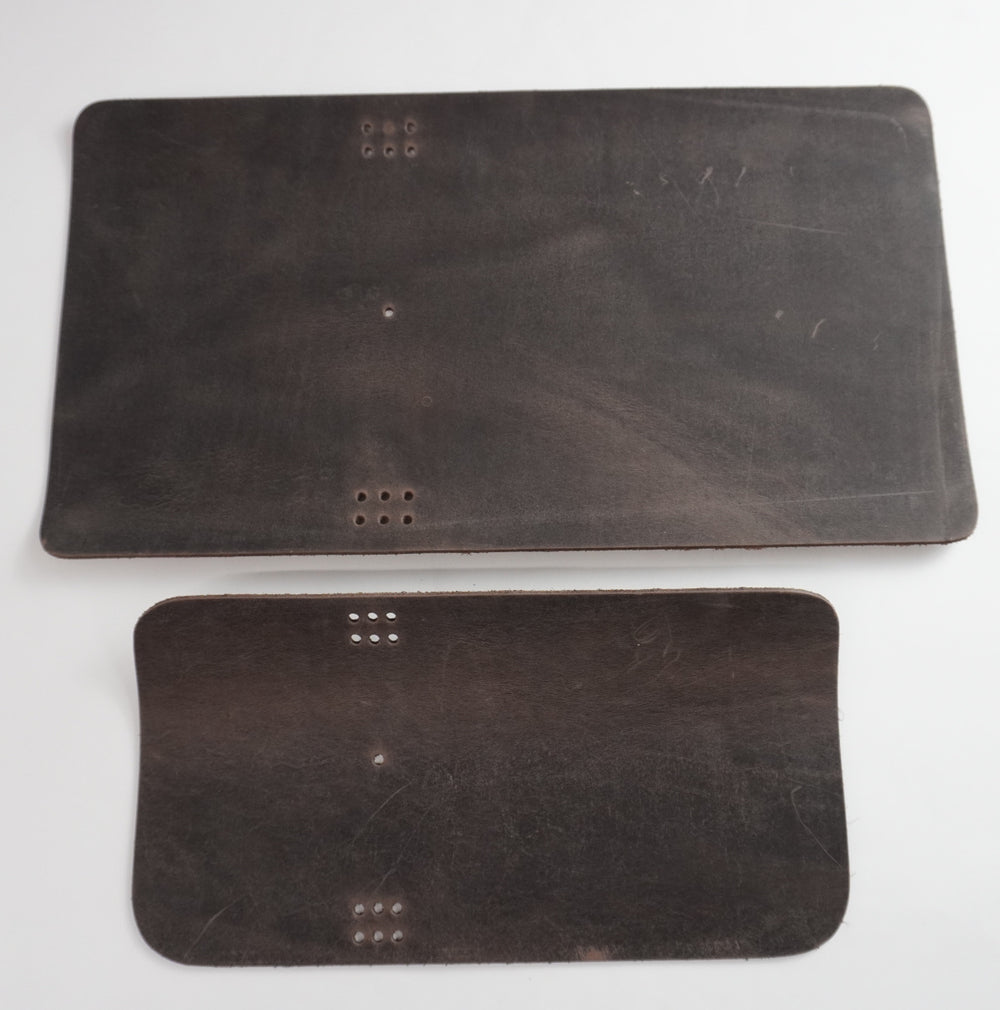Cubierta de piel para cuaderno en vacuno engrasado marrón – A5 y Pocket