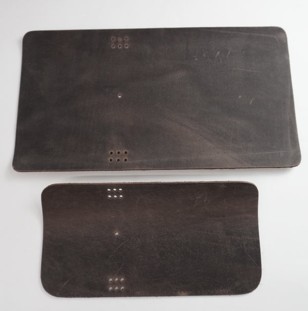 Cubierta de piel para cuaderno en vacuno engrasado marrón – A5 y Pocket