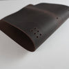 Cubierta de piel para cuaderno en vacuno engrasado marrón chocolate – A5 y Pocket