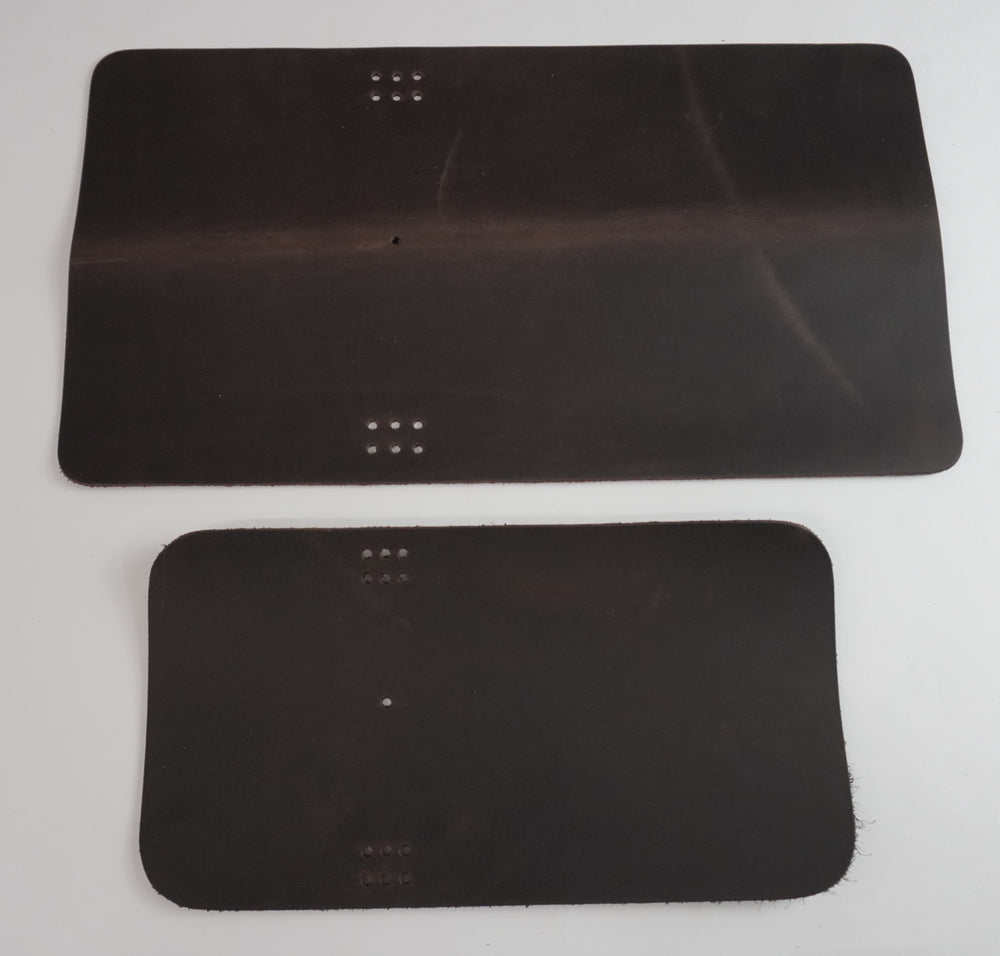 Cubierta de piel para cuaderno en vacuno engrasado marrón chocolate – A5 y Pocket