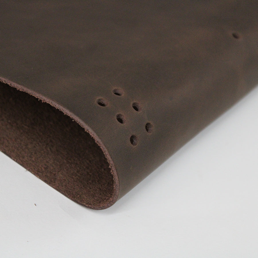 Cubierta de piel vacuno engrasado marrón – A5 y Pocket
