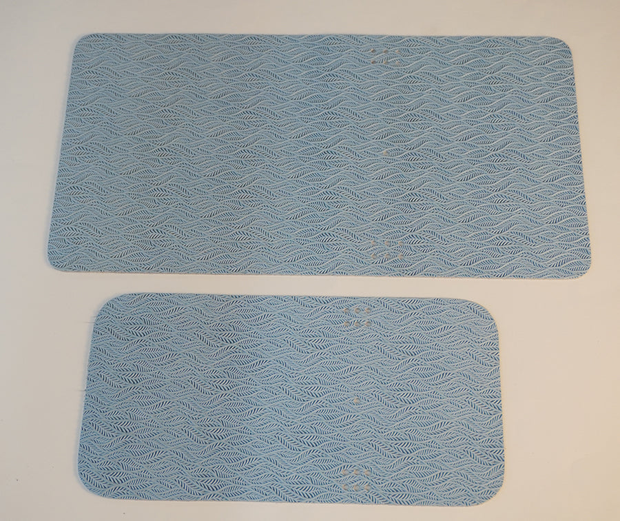 Cubierta de piel vacuno grabado celeste– A5 y Pocket