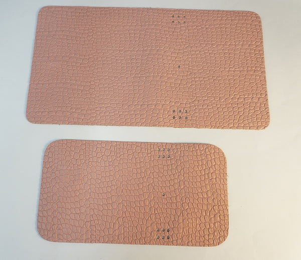 Cubierta de piel vacuno grabado rosa nude – A5 y Pocket
