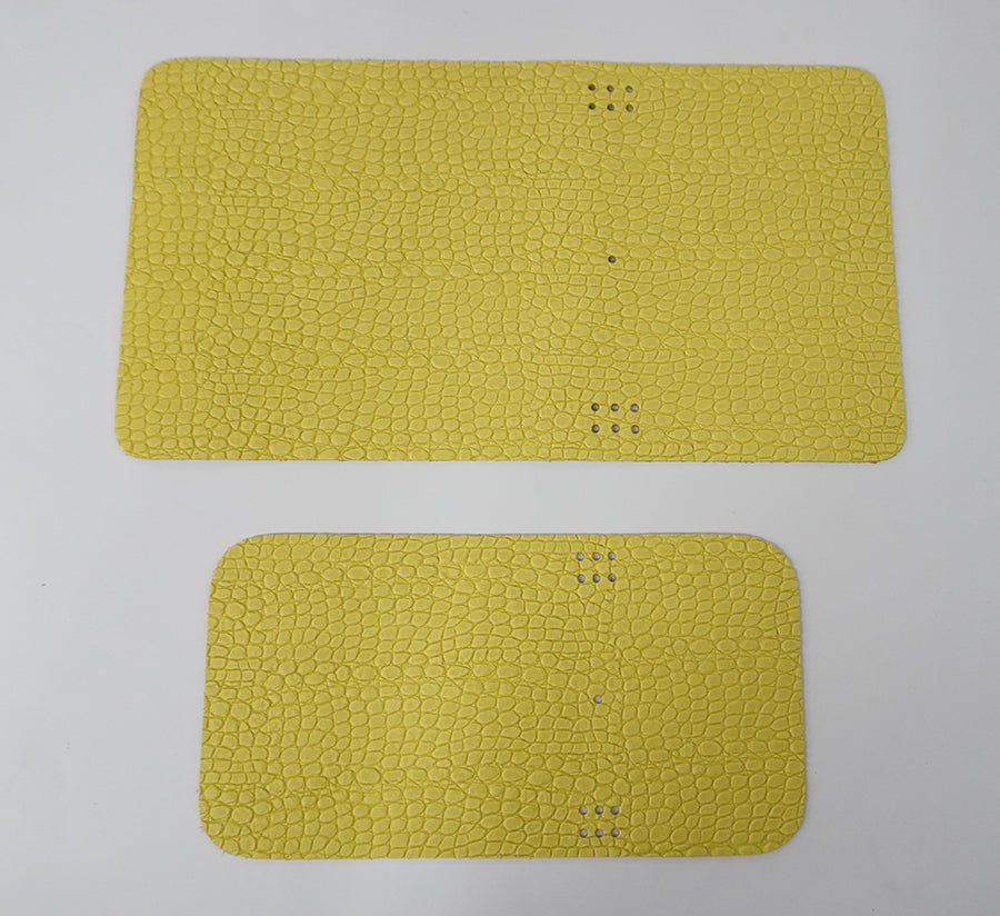 Cubierta de piel vacuno grabado amarillo – A5 y Pocket