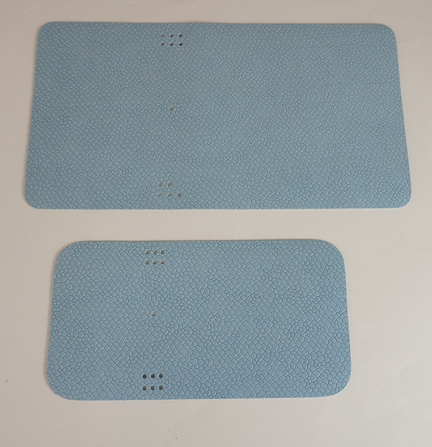 Cubierta de piel vacuno grabado celeste – A5 y Pocket