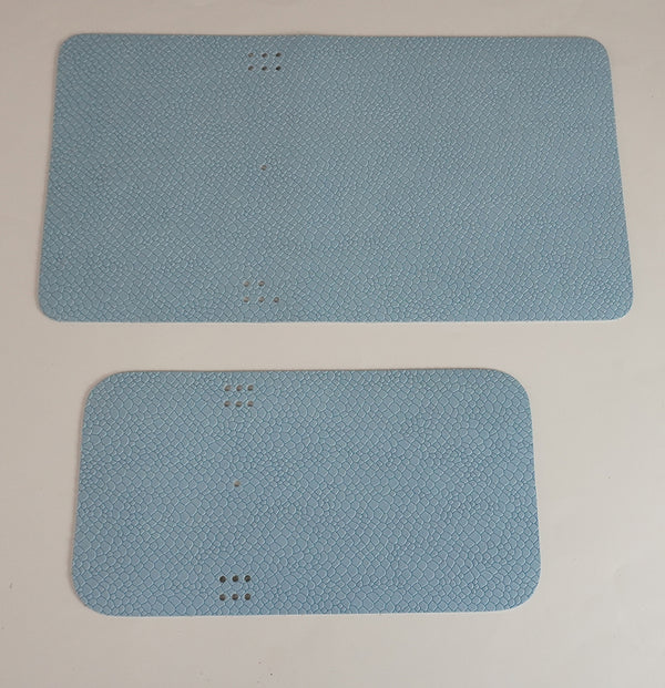 Cubierta de piel vacuno grabado celeste – A5 y Pocket