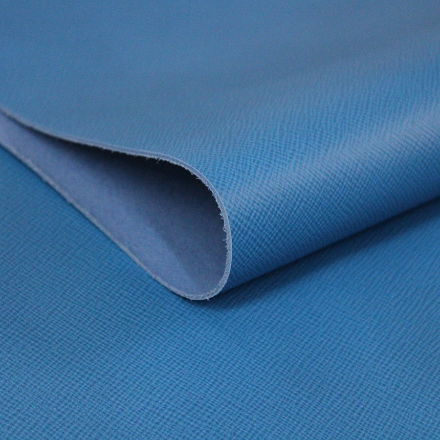 🐄 Retal de vacuno saffiano azul