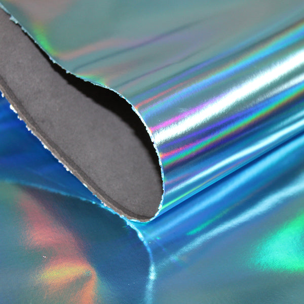 ✨ Retal de vacuno laminado metalizado azul