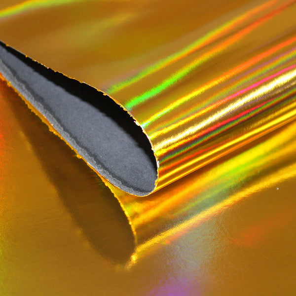 🐂 Retal de vacuno laminado metalizado oro