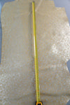 Retal de serraje de fantasía flores plata amarillo
