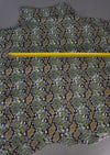 Piel de cabra estampado flores y serpiente verde