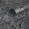 Piel de cabra con grano estampada azul