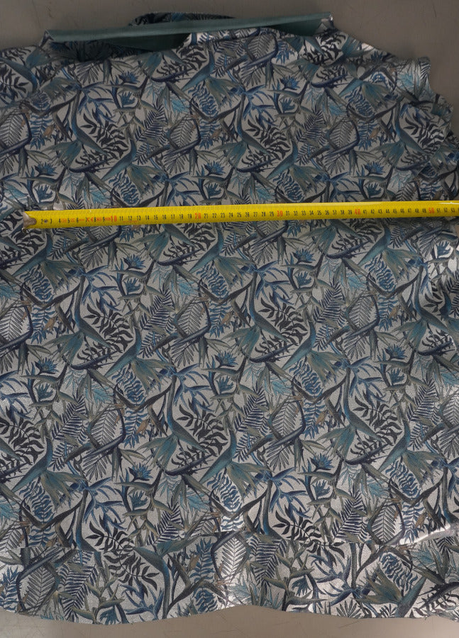 Piel de cabra con grano estampada azul