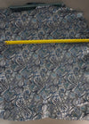 Piel de cabra con grano estampada azul