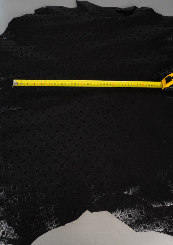 Piel de ante negro con fantasía brillo