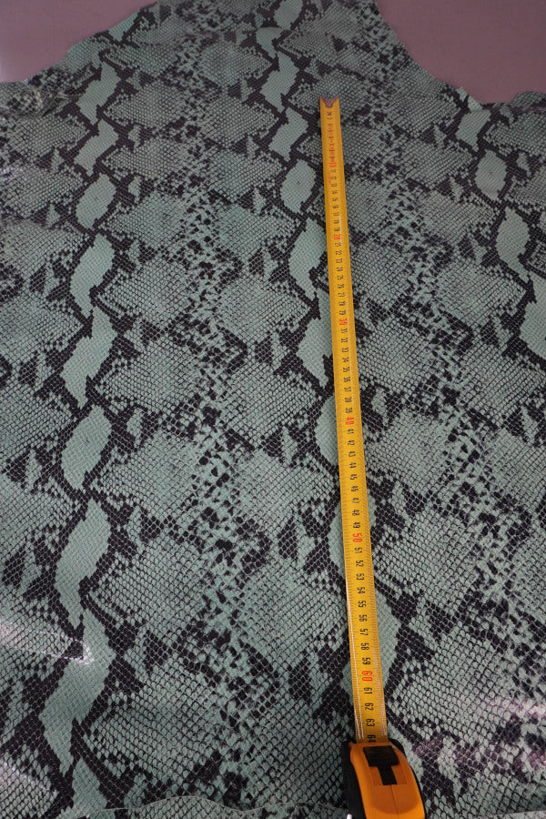Piel de cabra serpiente turquesa