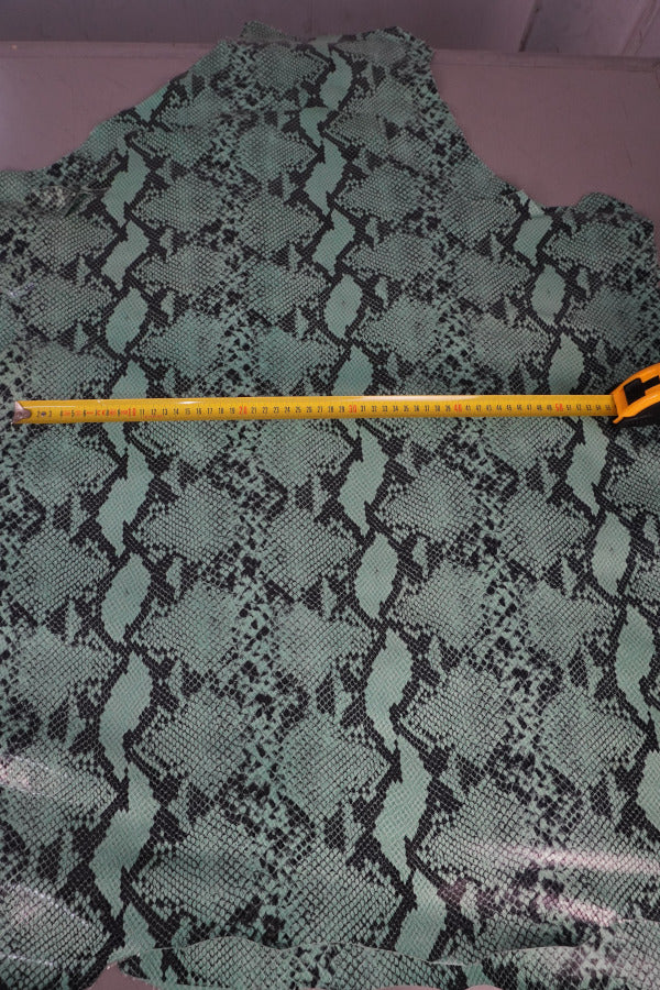 Piel de cabra serpiente turquesa