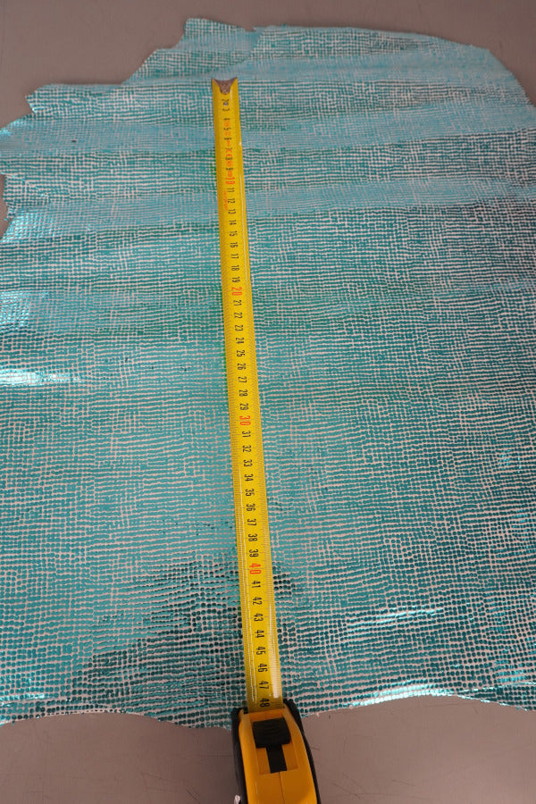 Piel de cabra metalizada azul metalizado