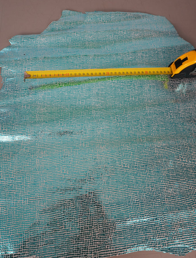 Piel de cabra metalizada azul metalizado