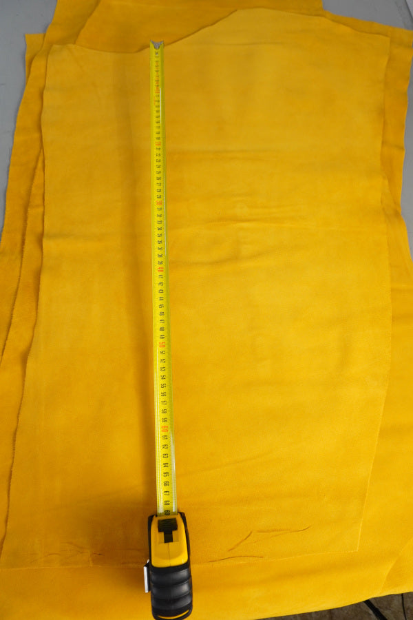 🐂 Retal de vacuno serraje amarillo mostaza