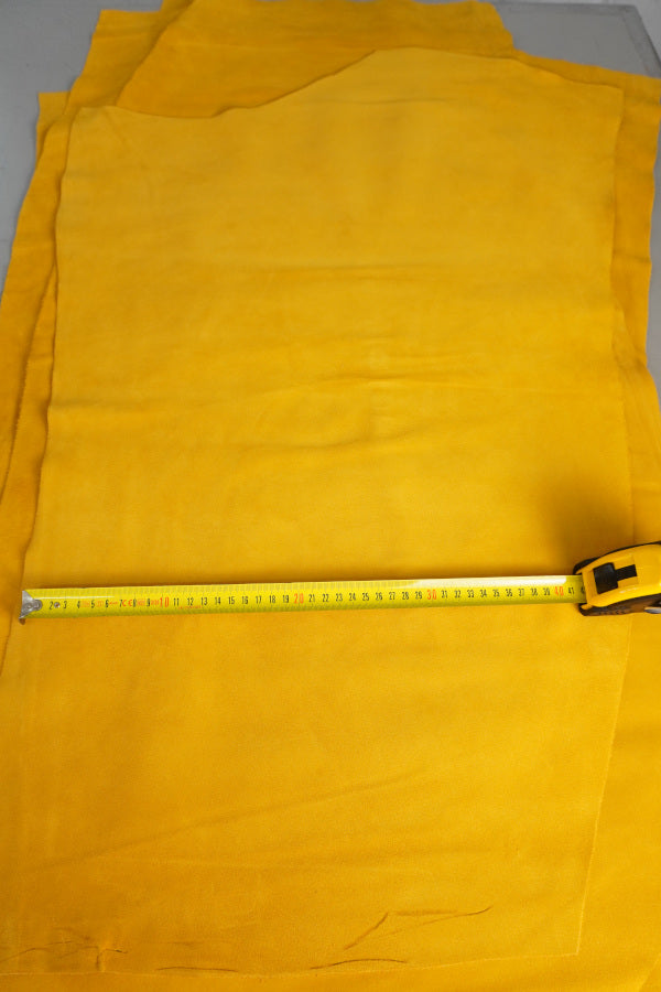 🐂 Retal de vacuno serraje amarillo mostaza