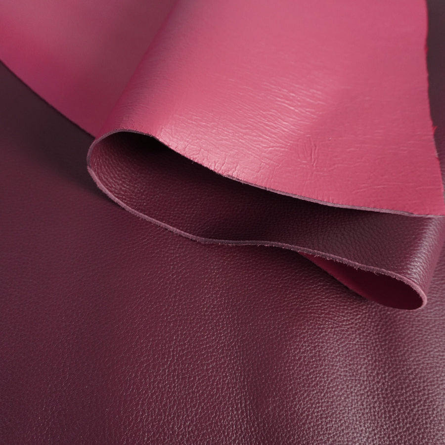 🐂 Retal de vacuno bombeado magenta con revés rosa