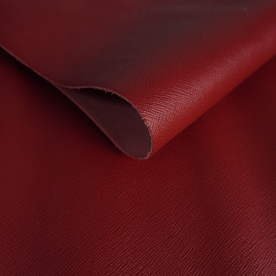 🐂 Retal de vacuno saffiano rojo