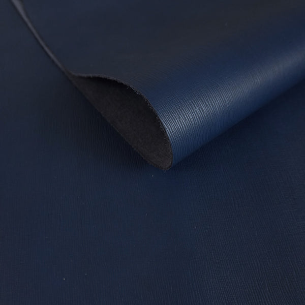 Retal de vacuno saffiano azul