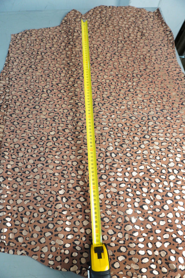 Retal en serraje leopardo peach
