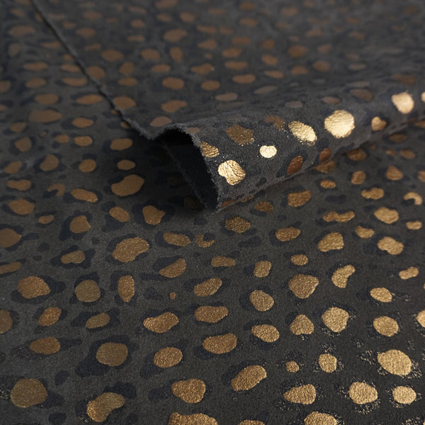 Retal en serraje leopardo marrón oscuro