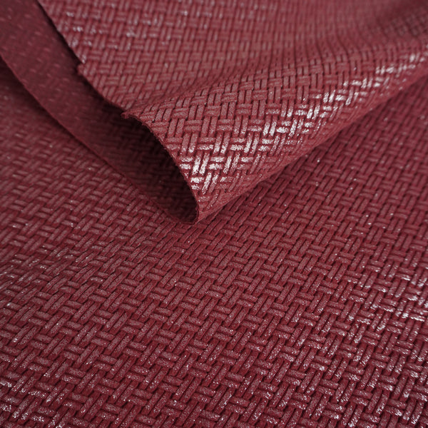 Retal de Fantasía Trenzado Purpurina rojo