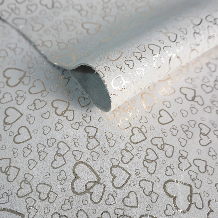 Retal serraje corazones blanco