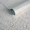 Retal serraje corazones blanco