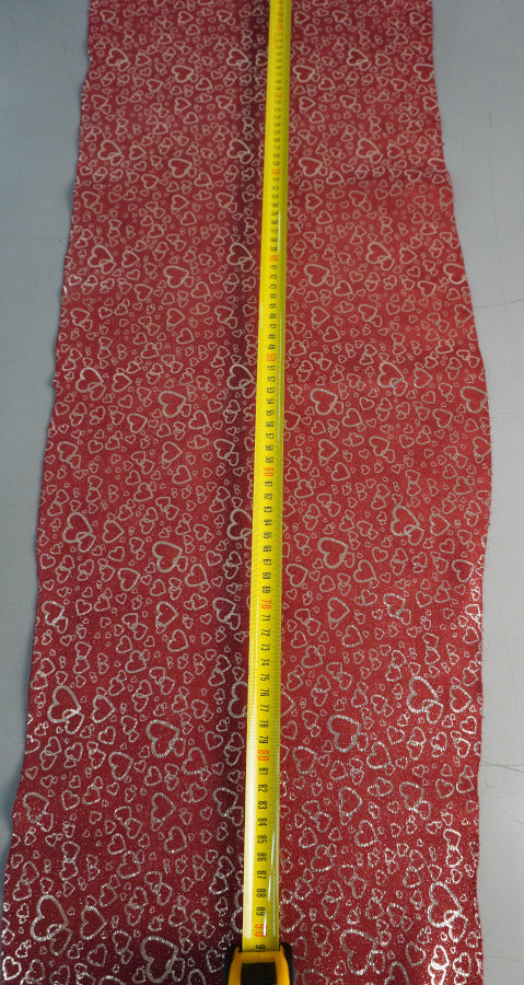 Retal serraje corazones rojo