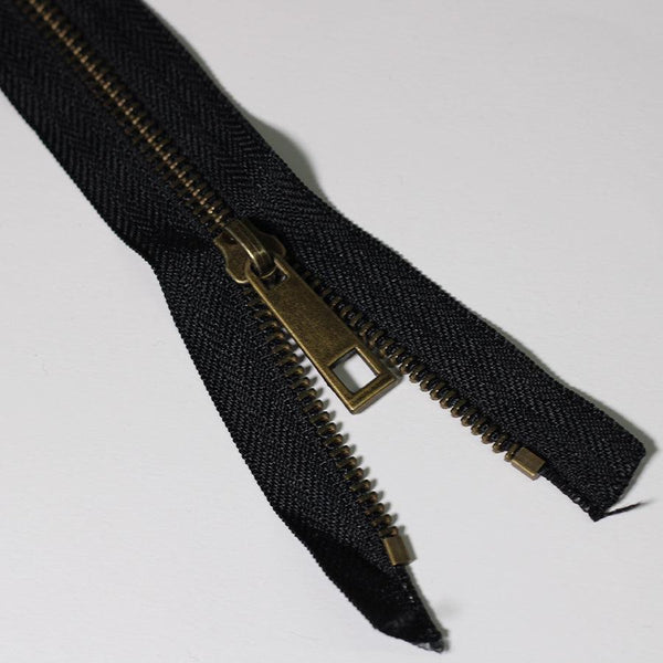 Cremallera negra para bolsos 20cm y 25cm - Piel para artesanos