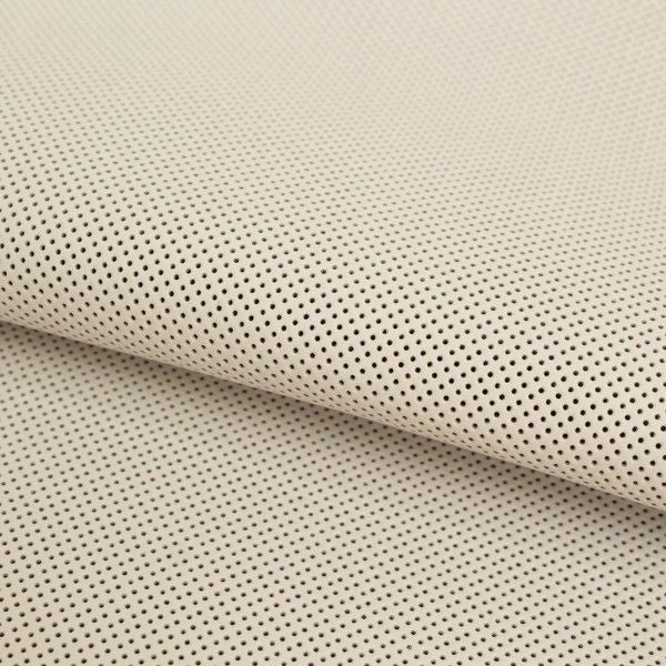 White-Perforated polyurethane split leather