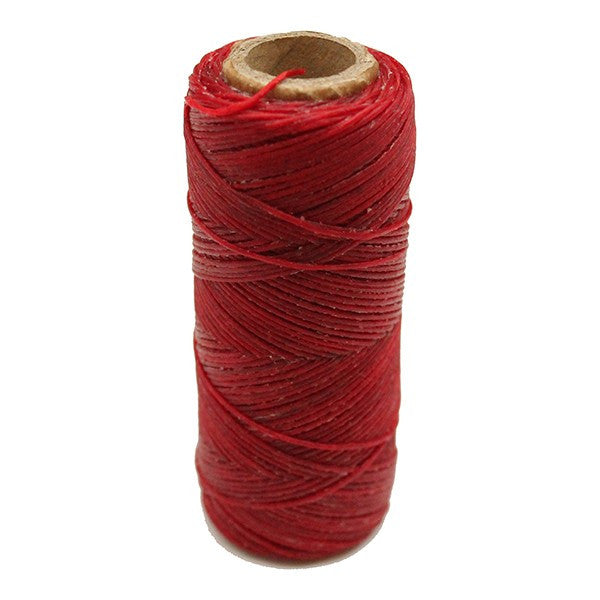 Color rojo-Hilo encerado coser cuero