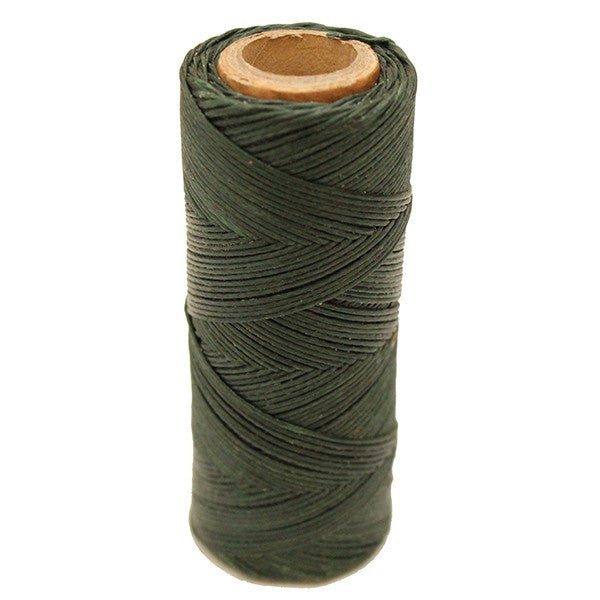 Color verde oscuro-Hilo encerado coser cuero