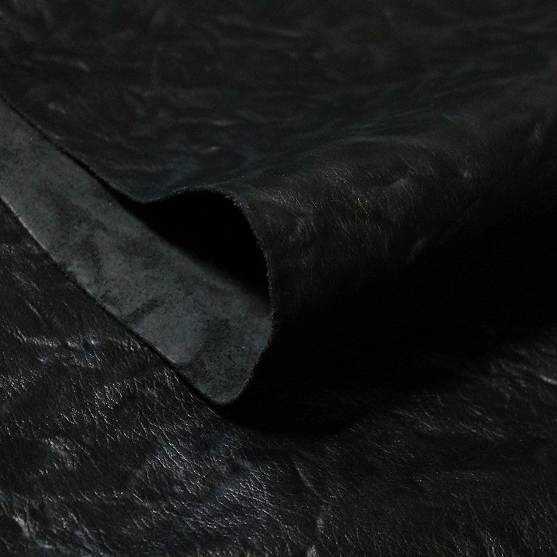 Black color-Engraved cowhide