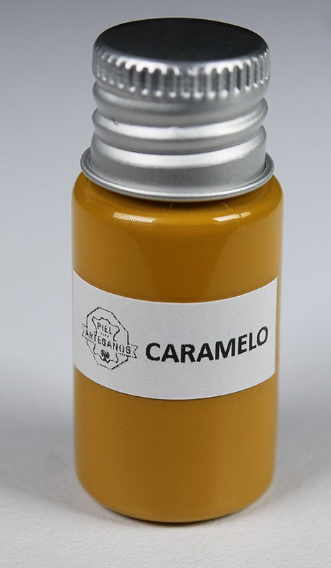 Caramel dye for edges of leather wallets and bags