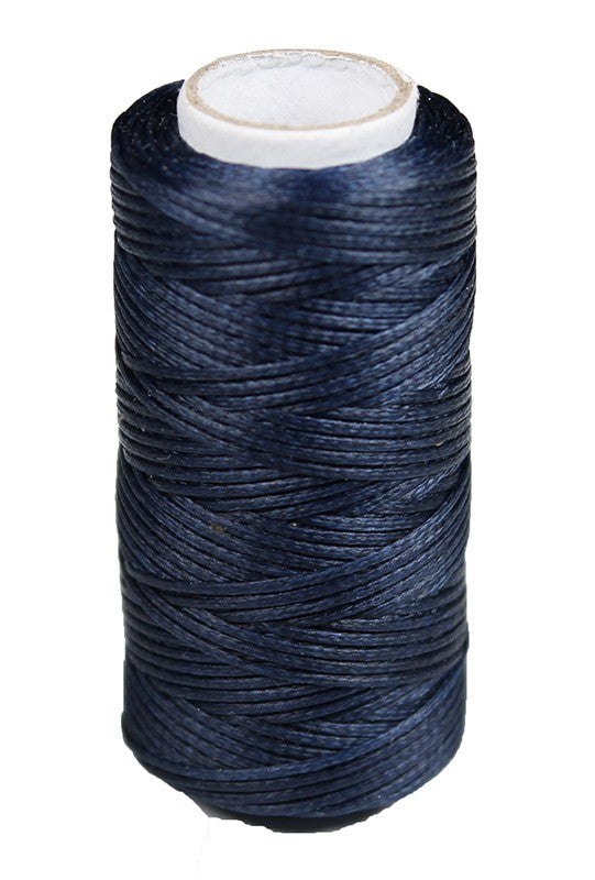 Waxed cord 0.6mm navy color