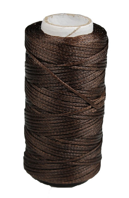 Waxed cord 0.6mm brown color