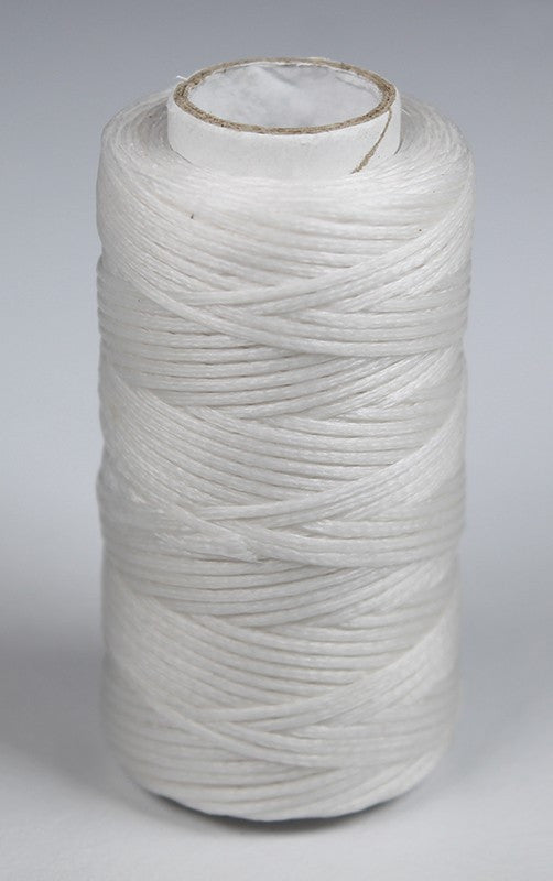 Waxed thread 0.6mm white color