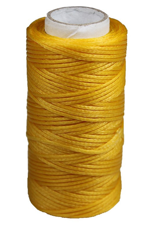 Waxed thread 0.6mm yellow color