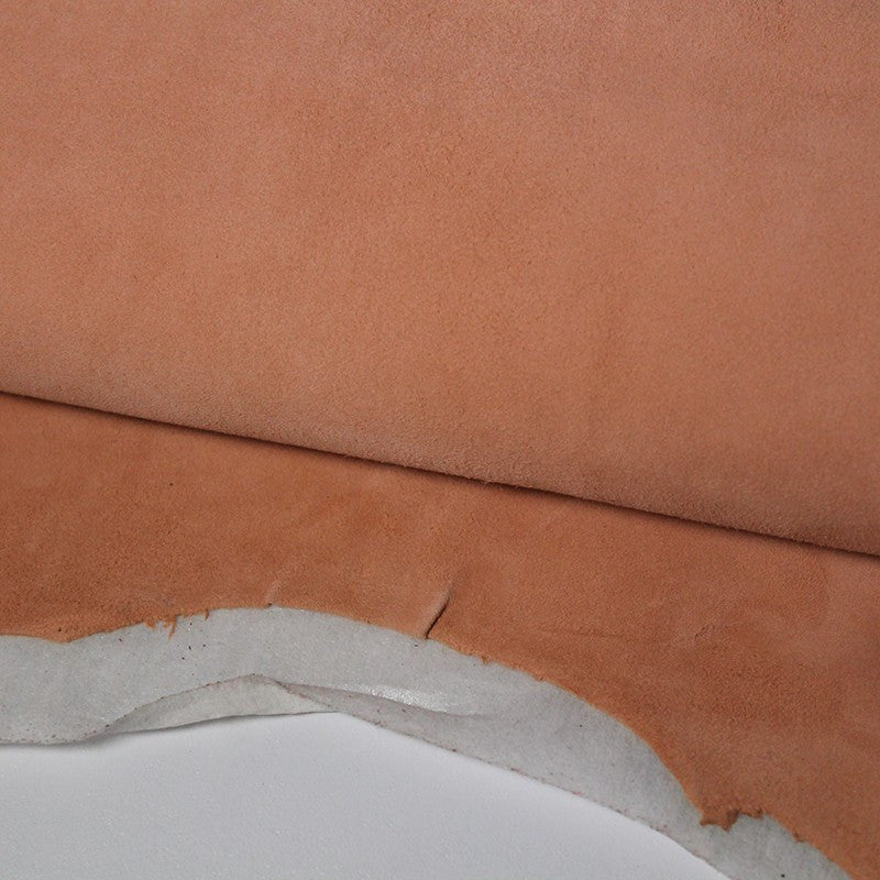 Reinforced suede leather in makeup color