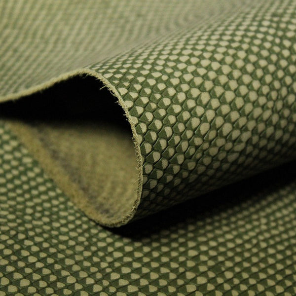Green snakeskin half leather